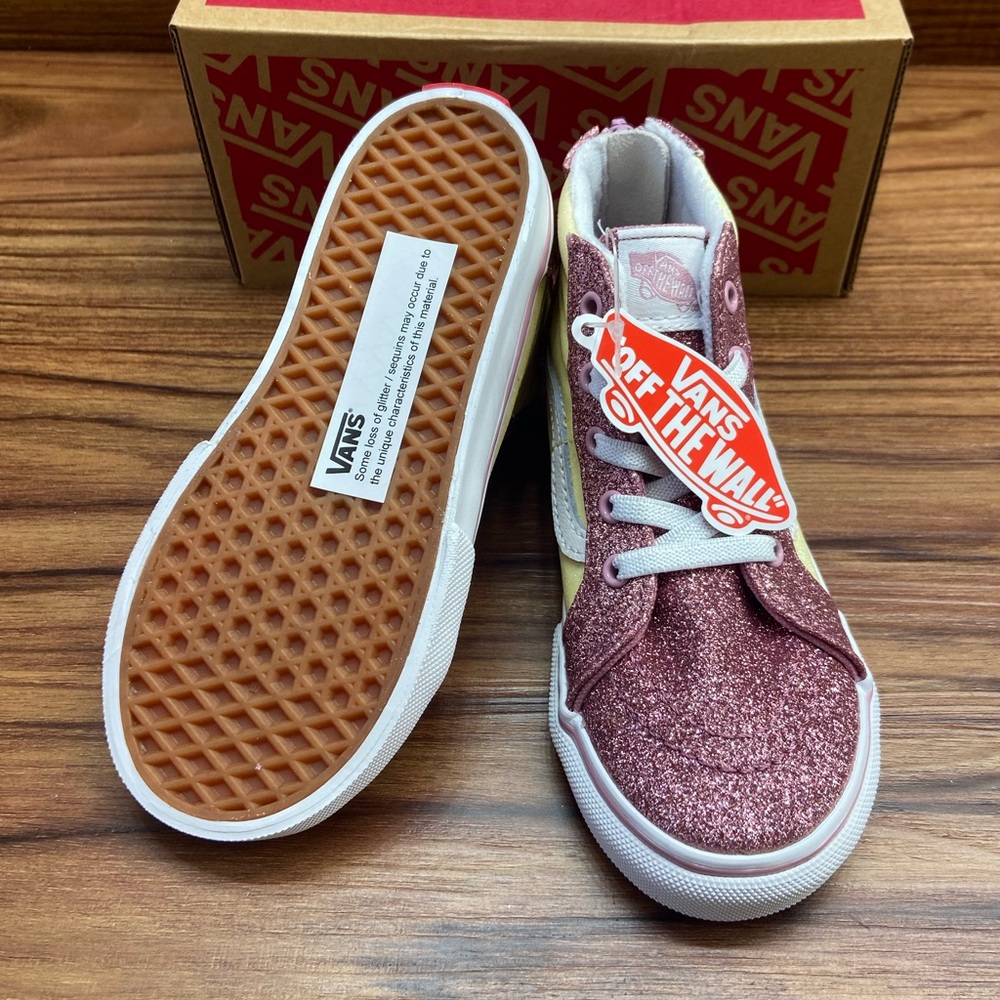 🆕 Vans Sk8-Hi Zip glitter girls sneakers - Picture 6 of 14
